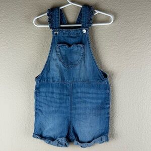 H&M Denim Overalls with Front Heart Sz 2-3 years